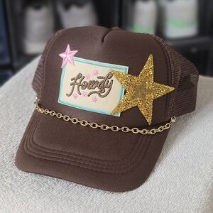 Womens Custom Truckers Hat "HOWDY" FAST SHIPPER